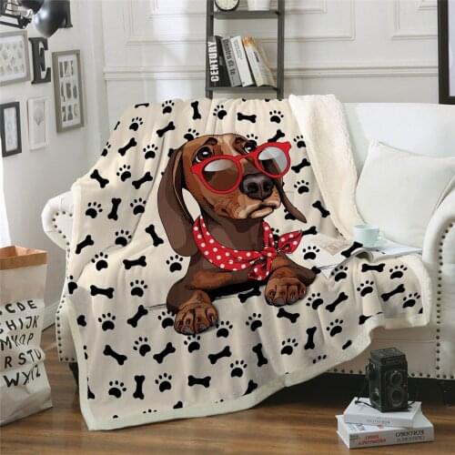 Fashion Dog blanket Plush Throw Blankets for Kid Adult Thin Quilt