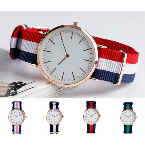 Relogio Masculino 2016 Mens Fashion Sports Watches Woman Quartz Watch Man Nylon Strap Army Military Wrist watches