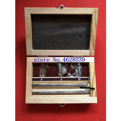 HSS Keyway Broach Set Metric Sized 6pcs 2mm 3mm Broaches 6/8/10 Collared Bushings with Shims CNC Cutting Tools knife