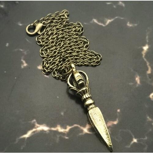 New Bronze Witch Dagger Necklace Jewelry Fashion Women Men Gift Pendant Statement
