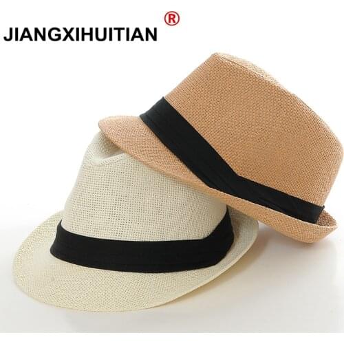 Wholesale 2018 New Fashion women men Sun Hat For Boys Summer Caps Casual Straw Caps Children Solid Colors Bonnet girl Hats