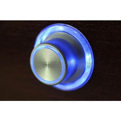 25MM Silver Knob Translucent Amplifier Chassis Knob Cap Transparent Sound Rotary Knob Amplifier Potentiometer Cap