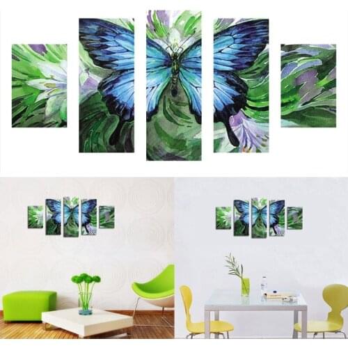 Five-pieces Wall Sticker Butterfly Diamond Painting Full Drill DIY Embroidery Cross Stitch Kits Rhinestone Home Decorate