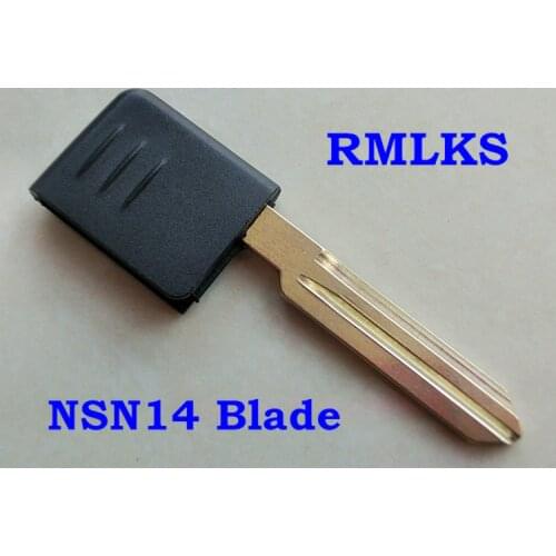 RMLKS New Uncut Smart Insert Emergency Key Small NSN14 Blade Fit For Nissan Teana Card Insert Key Fob