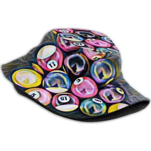 Billiards Pattern Hats Outdoor Hat Sun Cap Billiards Pool Play Fun Games Cool