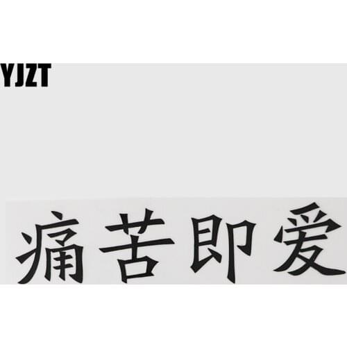 YJZT 20CM*4.9CM Chinese Characters Hierog lyphics Vinyl Car Sticker 13D-0314