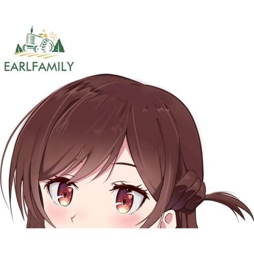 EARLFAMILY 13cm x 8.3cm For Chizuru Mizuhara Peek Funny Car Stickers Car Body Decal Trunk Surfboard Waterproof Scratch-Proof
