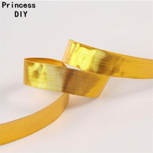 1.5cm 2cm 100Yards Silver Silk Satin Riband Shiny Gold Ribbon Tape DIY Bowknot Wedding Baking Decoration Flower Gift Wrapping