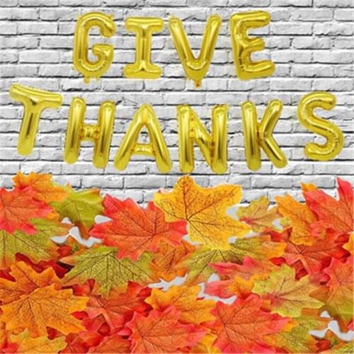 1pcs 16 Inch GIVE THDANKS Aluminum Film Balloon Set Mothers Day Thanksgiving Party Decoration Balloon