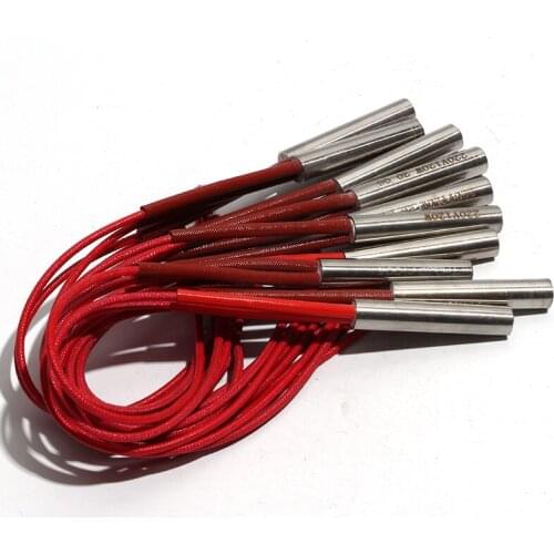 10pcs 38/40/42/45/48mm Heating Element for Mold Welding Heating Tube 9mm AC220V/110V/380V 80W/90W/100W 201SUS