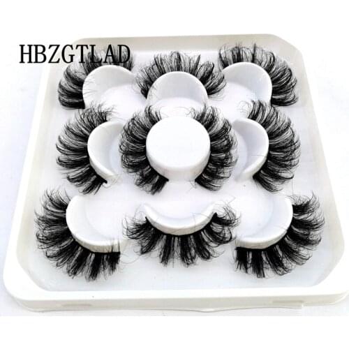 5 Pairs Eyelashs Natural long 3D Faux Mink Eyelashes Thick HandMade Full Strip Lashes Volume Soft Mink Lashes False Eyelashe