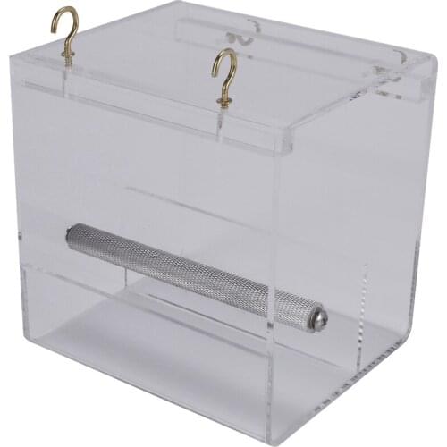 Automatic Parrot Bird Feeder No Mess Feeding Device Seed Food Container for Small and Medium Sized Birds