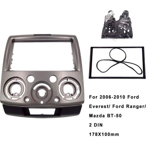 Car Radio Fascia For 2006-2010 Ford Everest Ford Ranger Mazda BT-50 2DIN Stereo Frame Panel Plate Dash Installation Trim Kit