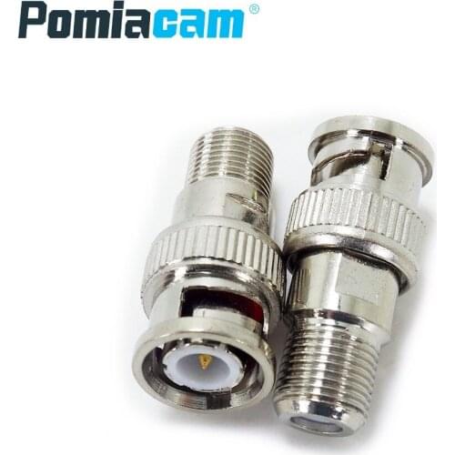B-1N RF Connector BNC Male Plug to F Female Jack Adapter Coax Connector for CCTV Camera
