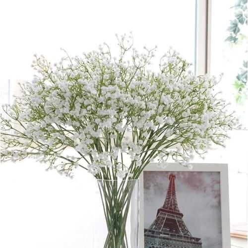White Babys Breath Artificial Flowers Gypsophila Plastic Flowers For Home Decorative DIY Wed Party Decoration Fake Flower