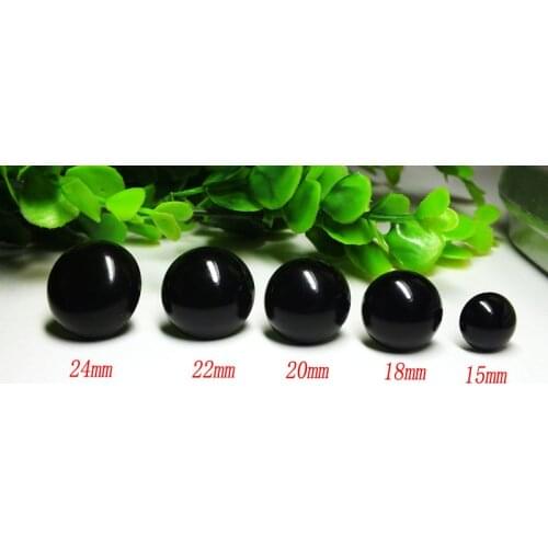 Free Shipping!! 5 mixed size black safety toy eyes -15/18/20/22/24mm kit