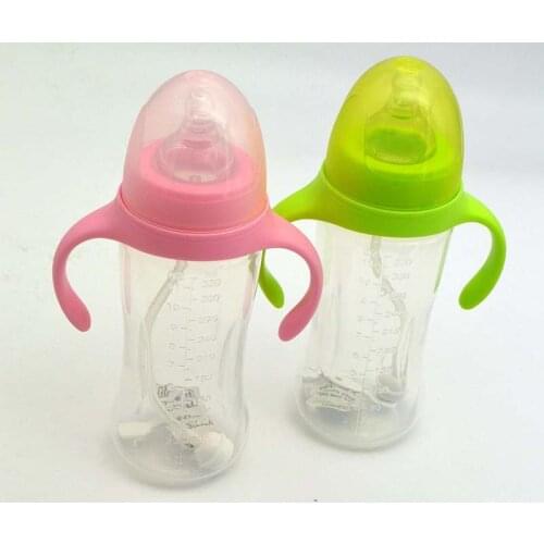 330ML Newborn Baby Infant Nursing Milk Feeding Bottle Standard Mouth Silicone Nipple Pacifier Drink Fruit Juice Water Medicine