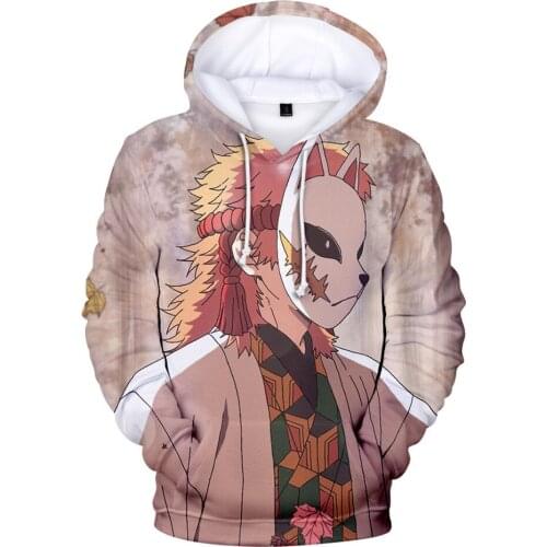 Demon Slayer Sweatshirt Hoodies Kimetsu No Yaiba Teens Autumn Hooded Coat For Boys Girls Clothes Long Sleeve Pullover Tops