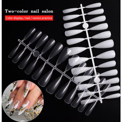 240Pcs/Bag ABS Fake Nails Accessories for Girls Decoration Pointed Template for Nail Polish DIY Props and Tools
