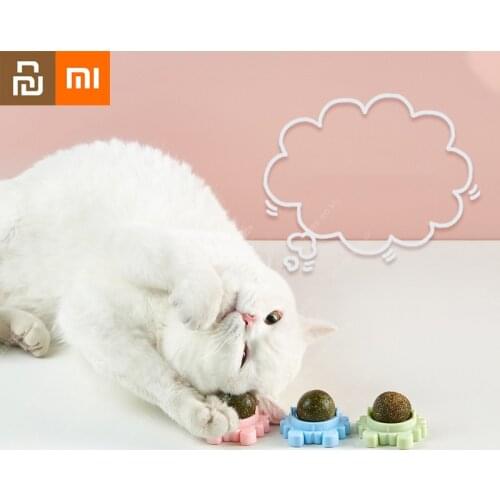 Xiaomi Catnip Spinning Ball Cat Cleaning Teeth Molar Happy Ball Interactive Toy Edible Cat Grass Dissolving Hair Pet Supplies Mi