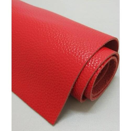Red top layer cowhide Vegetable Tanned cowhide leather fabric whole cowhide cut