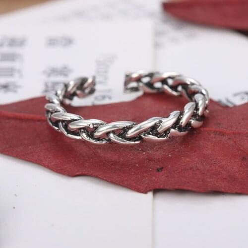 Summer Vintage Twist Chains Rings For Women Boho Geometric Female Finger Rings Party Bohemian Jewelry Korean Gift