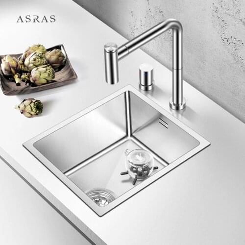 ASRAS-3439X SUS304 handmade kitchen sink multipurpose water sprinkler with drainer and kitchen tap