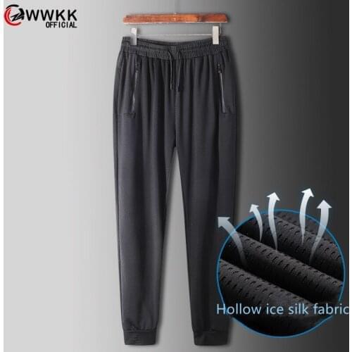 WWKK 2021 New Men Joggers Brand Male Mesh Trousers Casual Pants Sweatpants Jogge Fashion Casual GYMS Fitness sweatpants