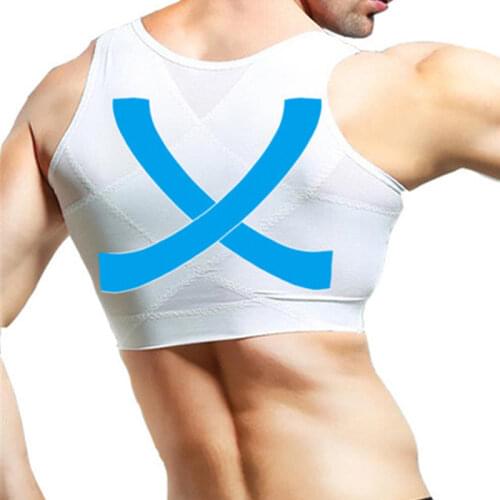 Male Control Chest Bra Gynecomastia Chest Shaper Vest Tops Sexy Men Posture Corrector Compression Shirt Corset