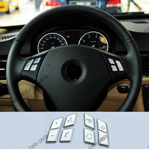 ABS Chrome Steering Wheel Button Cover Trim Fit for BMW 3 Series E90 2005-2012