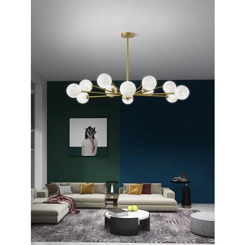 New Elegant Adjustable Living Room Pendent Light Modern Light With PLA Shade Bedroom Led Panel Light Ceiling Chandelier