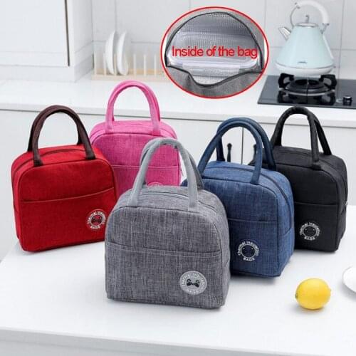 Wholesale 10 pcs Cooler bag Functional Pattern Lunch Portable Insulated Lunch Bag Thermal Food Picnic Lunch Bags For Women Kids