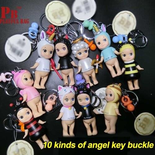 Pb playful bag Sonny Angel unicorn cat demon bees kewpie doll Keychain ring chain pendant car package best gift for the child