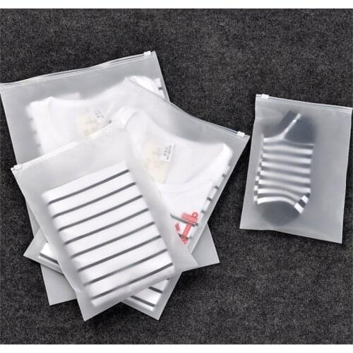 10pcs/lot Plastic Storage Bag Transparent Travel Storage Bag Clothes Organizer Pouch