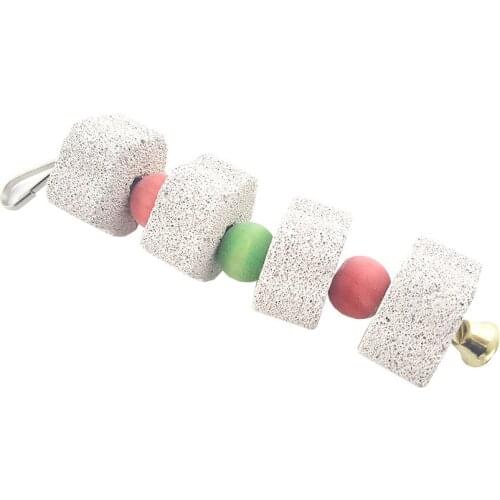 Parrot Toys Chewing Toy squirrel flower molar string Parrot grinding stone Molar Stone 55g