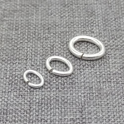 925 Sterling Silver Oval Open Jump Rings Bulk Jump Rings for Bracelet Necklace