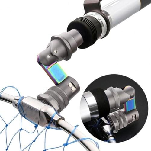Foldable Portable Aluminum Alloy Dip Net Adapter Connector Fishing Tackle Tool Screw Adapter Joints Connector Fishing Tackle Aid