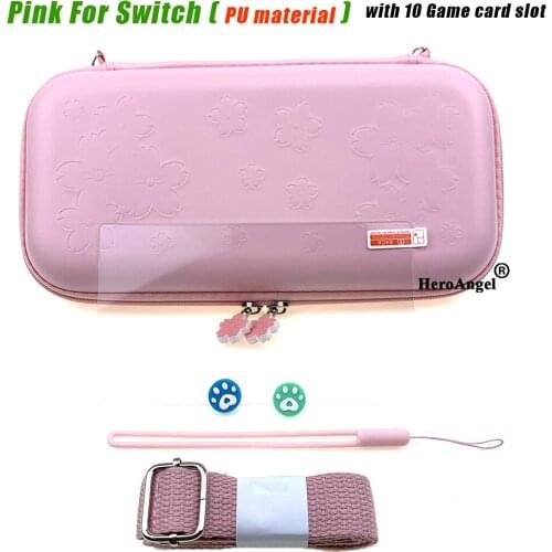 Cute Pink Cherry blossoms Storage Bag Cover Case For Nintendo Switch portable Travel Carrying Bag Switch Game Accessories