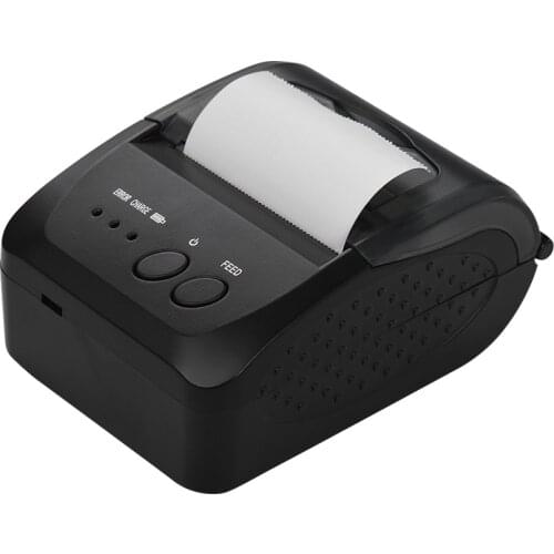 5809DD Mini Direct Thermal Printer Wireless Thermal POS Receipt Printer Portable USB/BT Mobile Printer with 2000mAh Battery