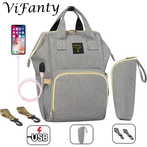 Large Capacity Diaper Bag Backpack Multifunction Travel Baby Nappy Changing Bags with USB Charging Port,Bottle Bag
