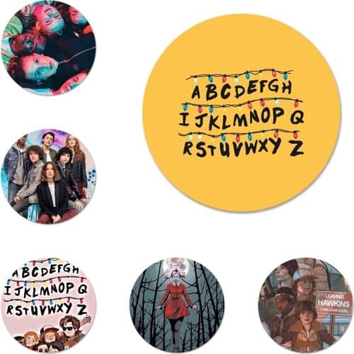Should stay should Stranger Things Icons Pins Badge Decoration Brooches Metal Badges For Backpack Decoration 58mm