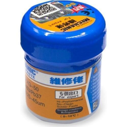 1 Pc Original MECHANIC Sn63/Pb67 Solder Paste Flux XG-50 For Soldering Iron Hakko 936 Saike 852D Repair Tool