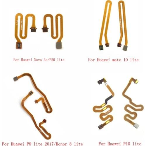 10pcs Home Button Fingerprint Touch ID Sensor Connector Flex Cable For Huawei Mate 10 p8 p10 p20 lite 2017 nova 3e Connector