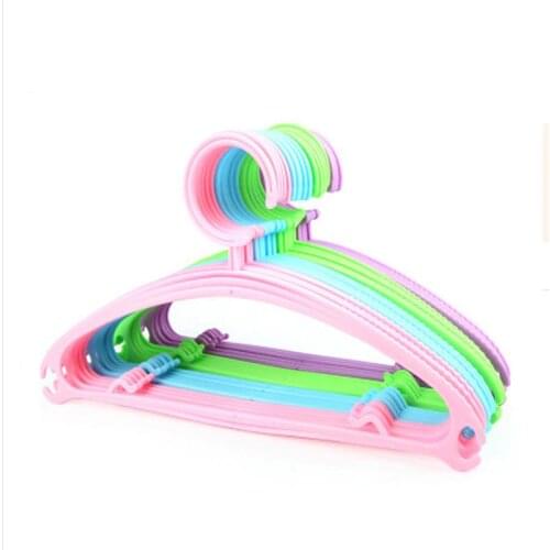 10pcs/lot 41cm Anti-slip plastic hangers Thick-cut dry and wet clothes hanger Household adult hangers Clothing store hangers