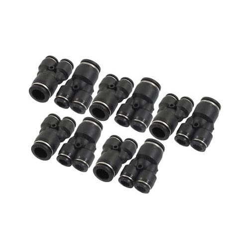10 Pcs Air Pneumatic 12mm to 8mm Y Shaped Push in Connectors Quick Fittings