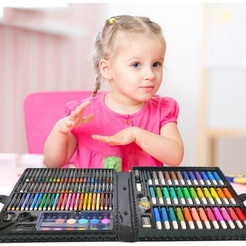 150pcs Kids Art Set Children Drawing Set Water Color Pen Crayon Oil Pastel Painting Drawing Tool Art supplies Stationery Toys