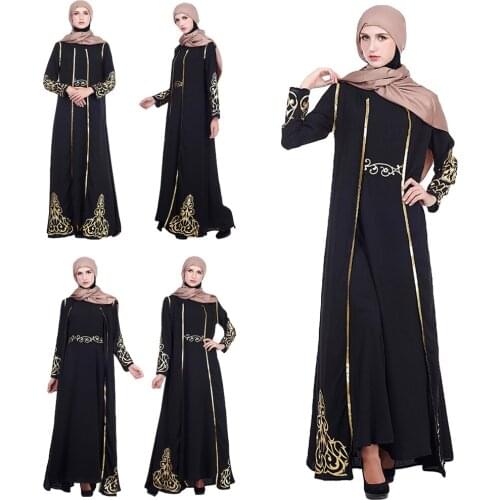 Muslim Women Abaya 2PCS Long Dress Ramadan Islamic Arab Jilbab Eid Bangladesh UAE Maxi Robe Party Pakistan Mubarak Elbise Prayer