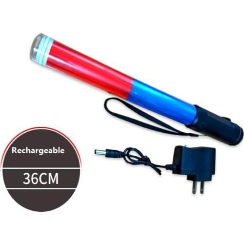 36CM Rechargeable LED Flashing Warning Road Traffic Baton