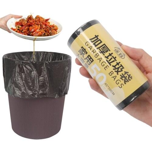 90pcs Flat Top Type Disposable Trash Bags Big Size Kitchen Hotel Garbage Bags Black Plastic Bags trash bags