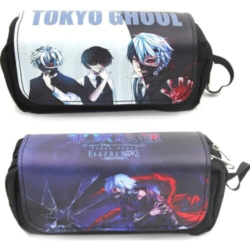 Anime Tokyo Ghoul Ken Kaneki Cosplay Pencil Case Cosmetic Bag Stationery Box Students School Pen Pencile Pouch Bags Gift